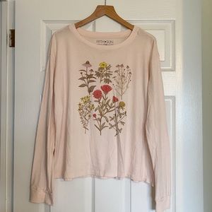 Fifth Sun Long Sleeve Cotton Floral T Shirt